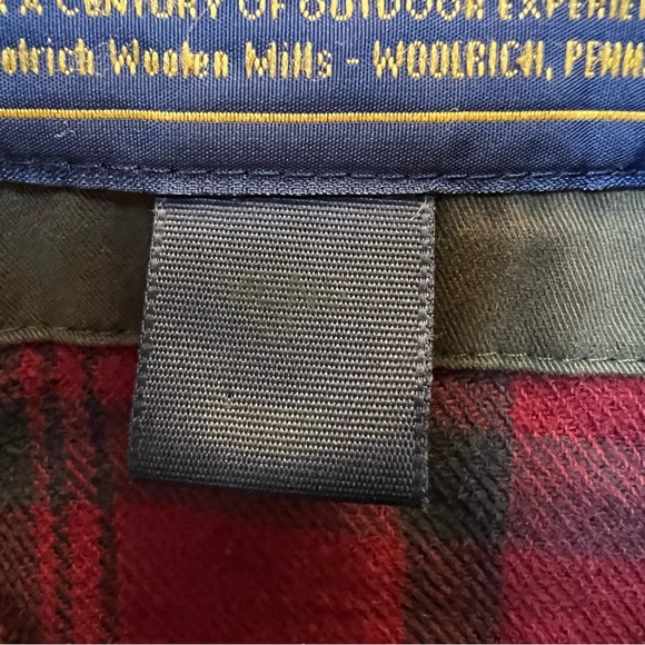 VTG Woolrich Men Bomber Jacket Thermore Green Brown Leather Size XL Rustic Cabin - Picture 5 of 11